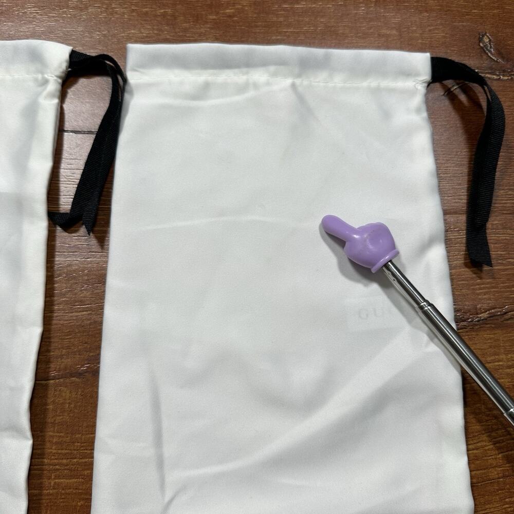 Gucci Dust Bags 15.5"x6.5" White Satin Drawstring Storage Protector Cover Heels - Picture 5 of 11